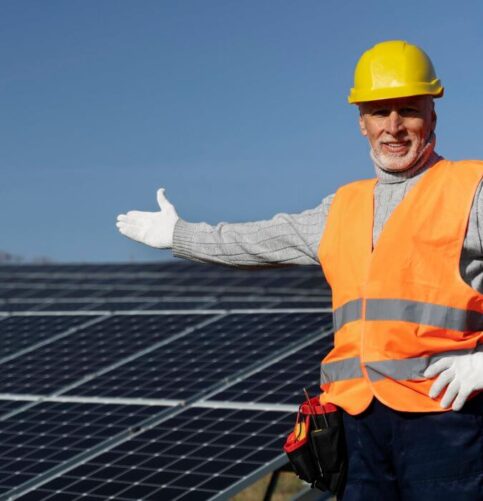 Person Near Alternative Energy Plant 483x501